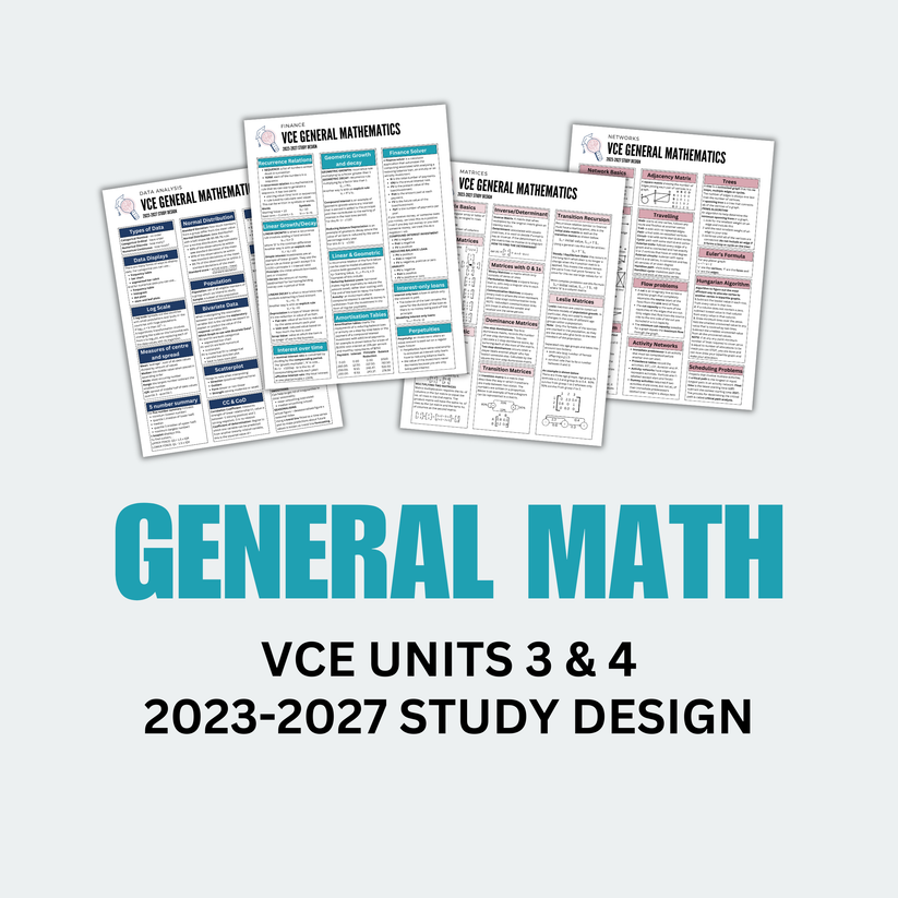 VCE 3/4 General Math Summary Notes – ATAR Student
