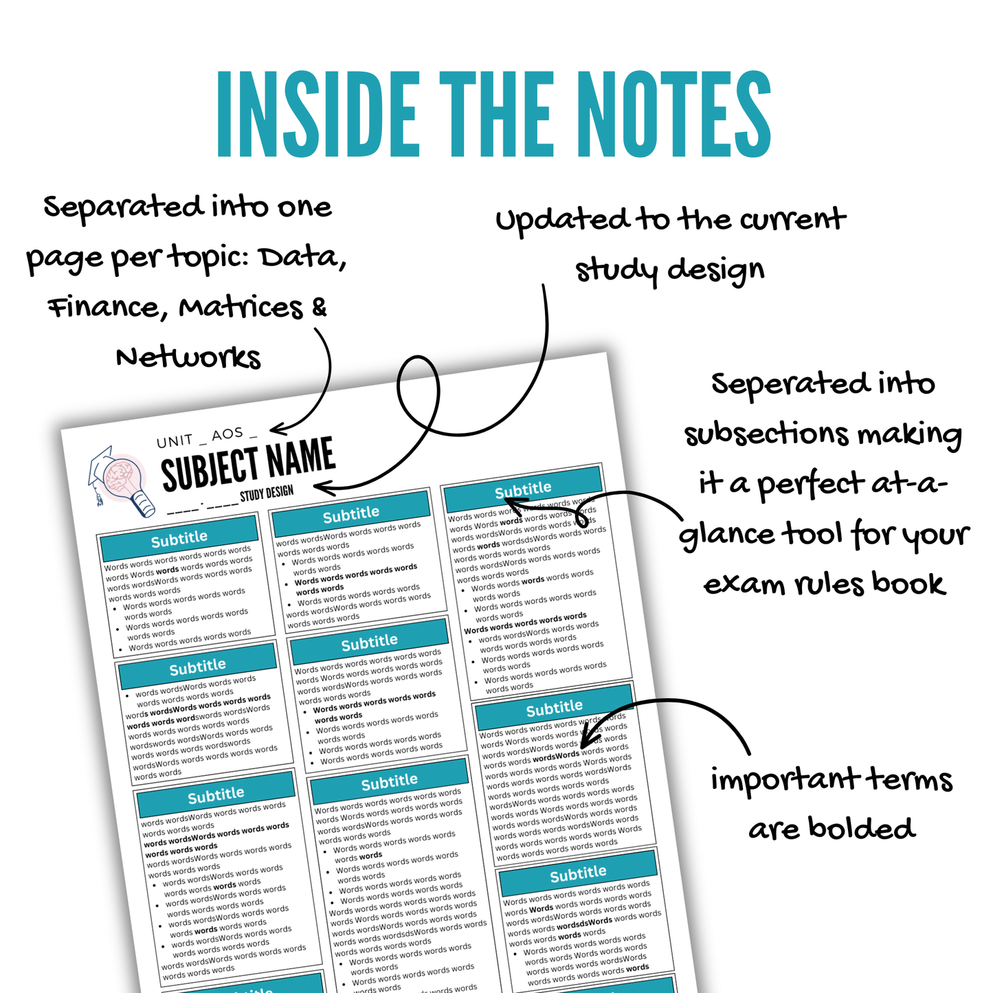 VCE 3/4 General Math Summary Notes