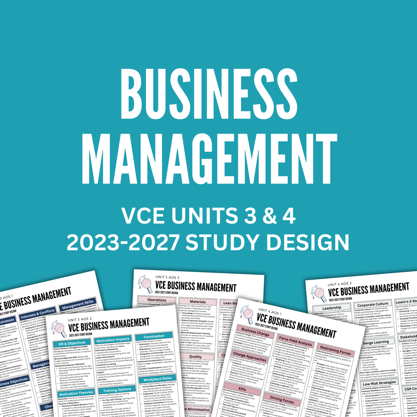 VCE 3/4 Business Management Summary Notes