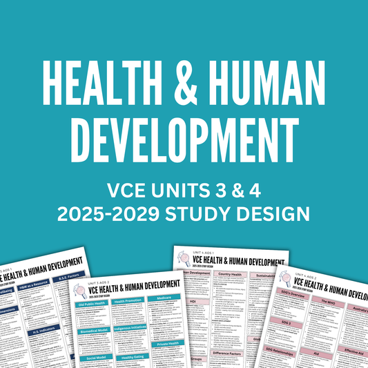 VCE 3/4 Health & Human Development Summary Notes