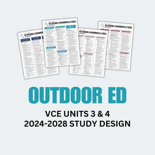 VCE 3/4 Outdoor & Environmental Studies Summary Notes