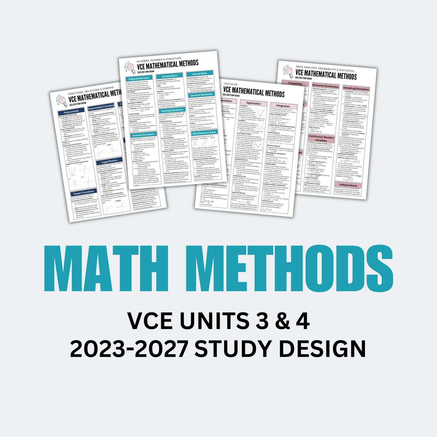 VCE 3/4 Math Methods Summary Notes