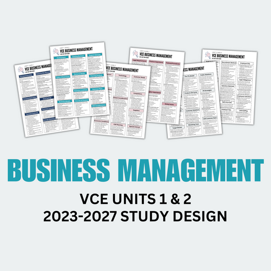 VCE 1/2 Business Management Summary Notes