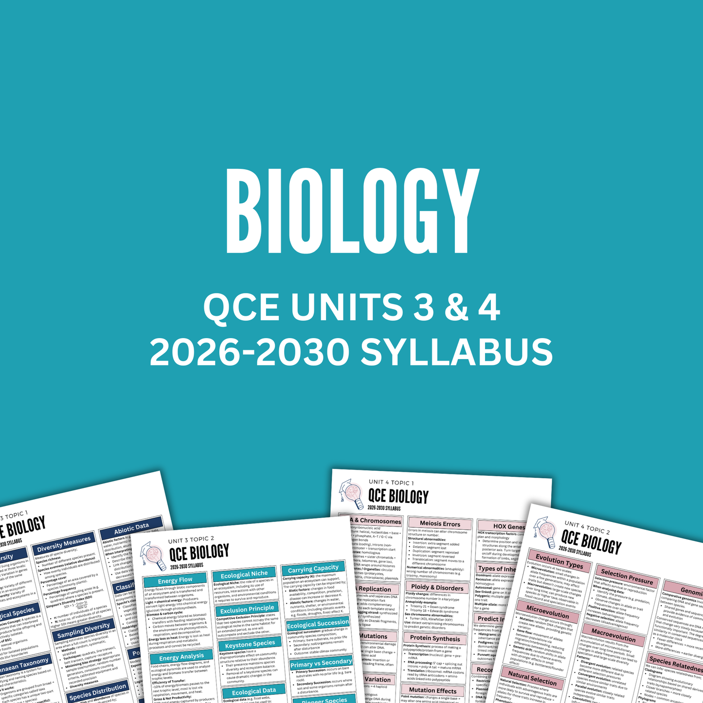 QCE 3/4 Biology Summary Notes