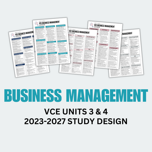 VCE 3/4 Business Management Summary Notes