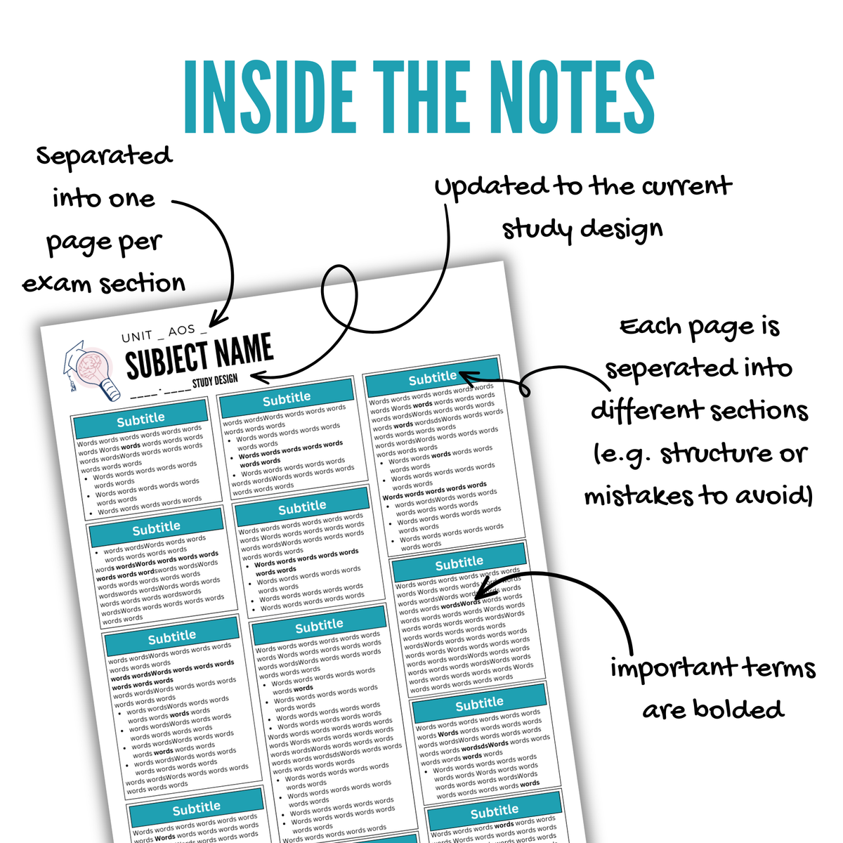 VCE 3/4 English Summary Notes