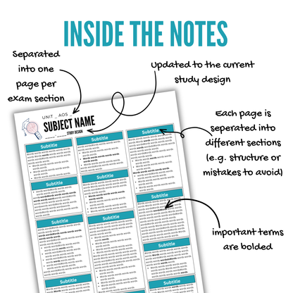 VCE 3/4 English Summary Notes