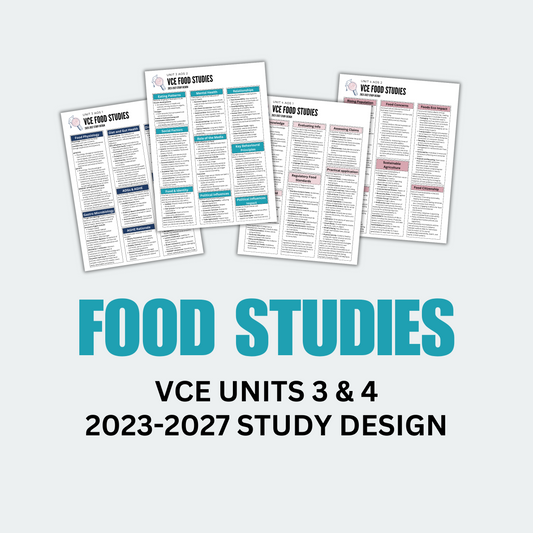 VCE 3/4 Food Studies Summary Notes